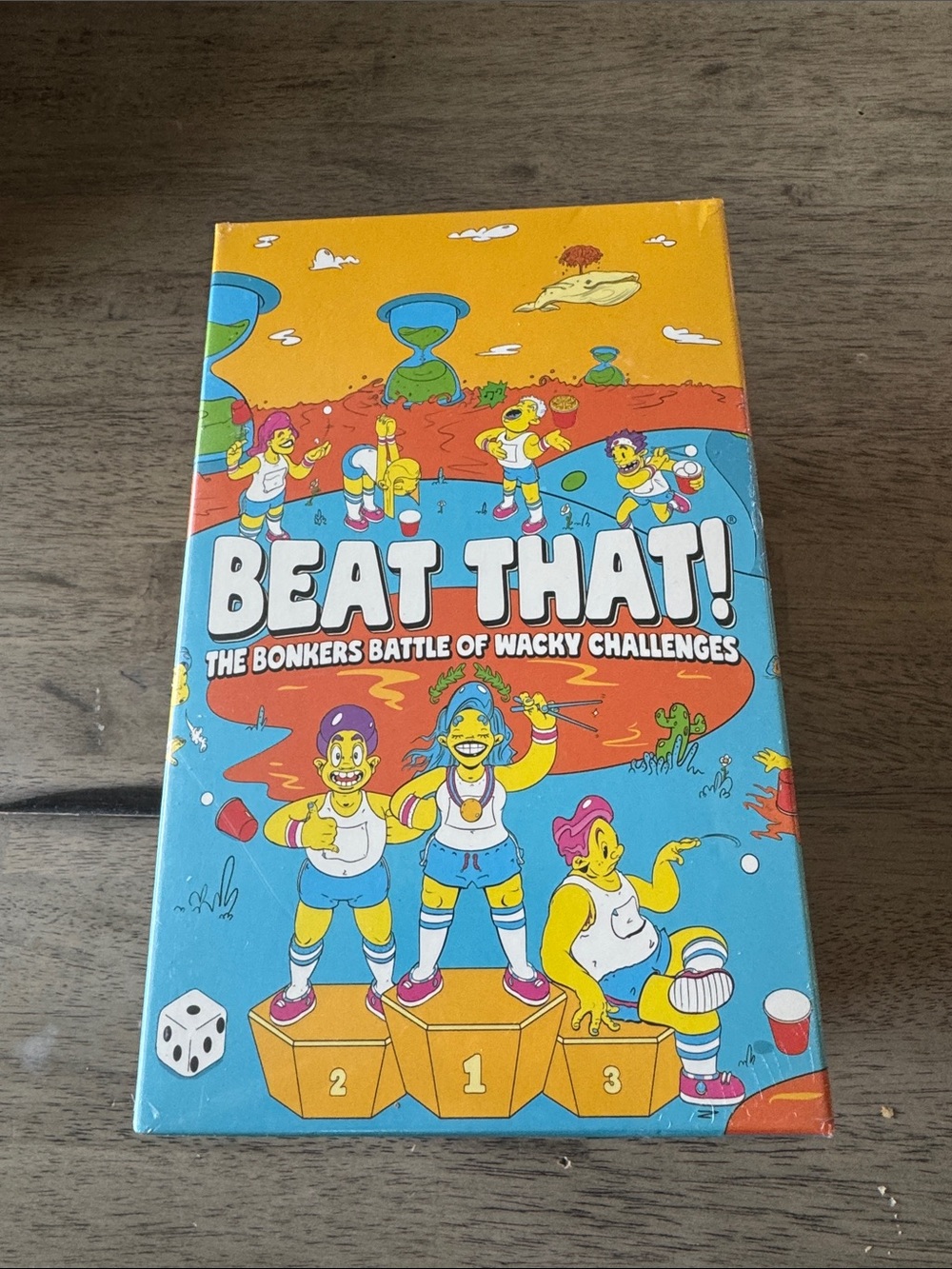 Beat That! Party Game - Blue & Yellow Box